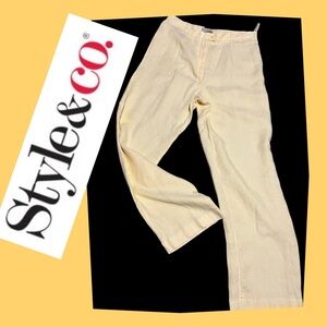 Style & Co. Collection 100% Linen Wide Leg pants Size 12